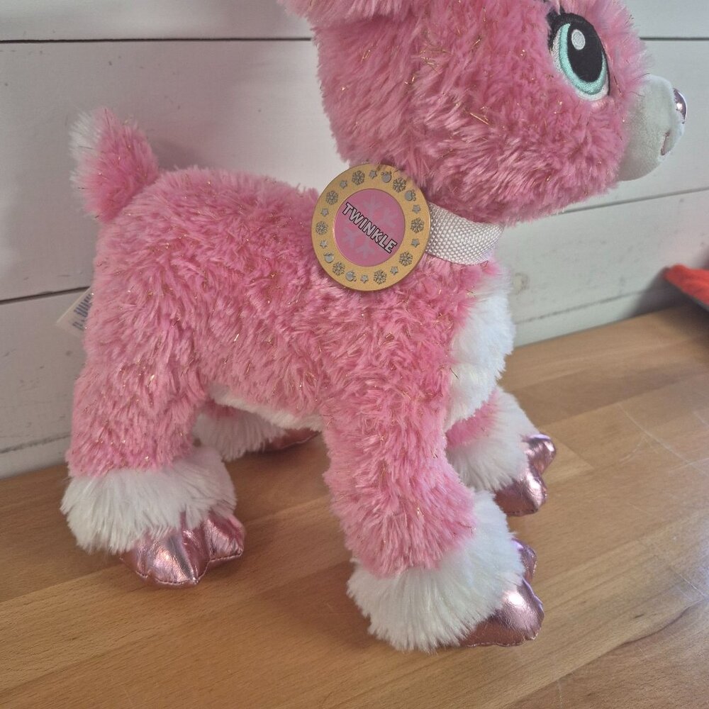 Build-A-Bear Workshop Twinkle Sparkle Pink Plush Reindeer 14" Plush - Picture 4 of 9